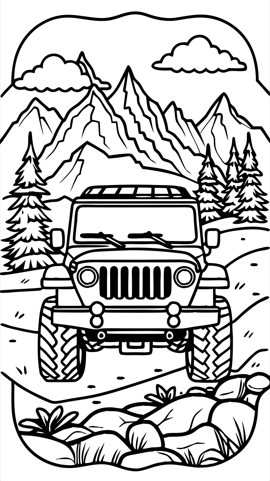 coloriage jeep